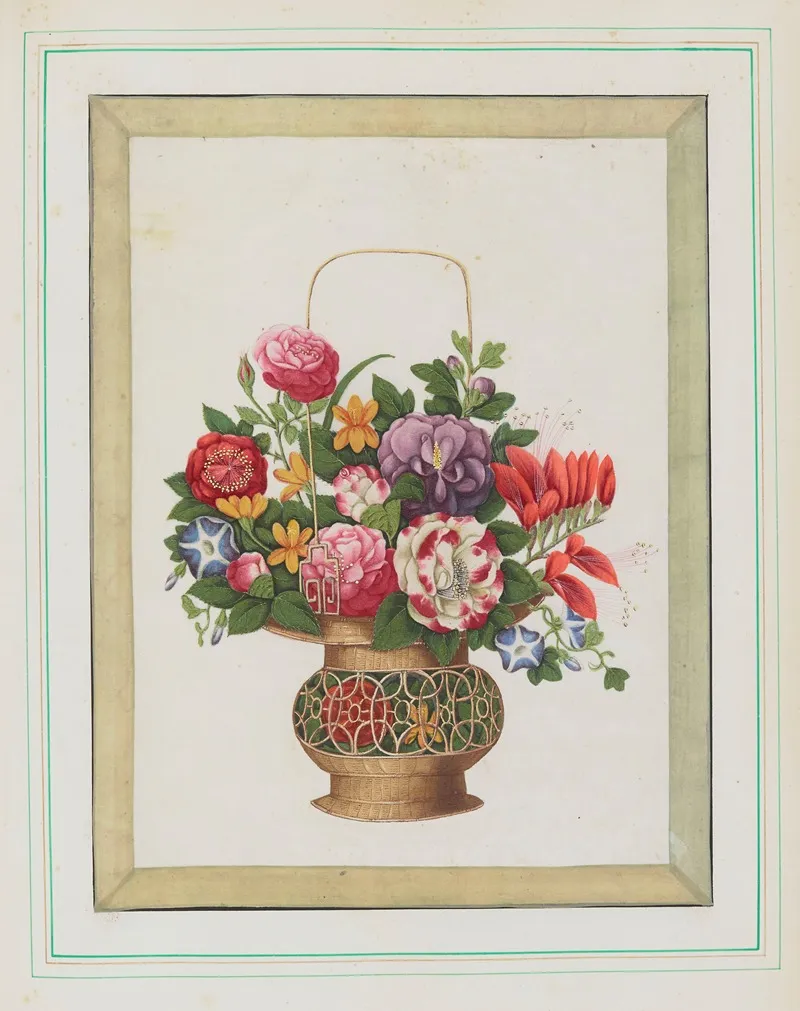 Bouquets Of Flowers Pl 23 Wall Art by Anonymous - High-Resolution Digital Print