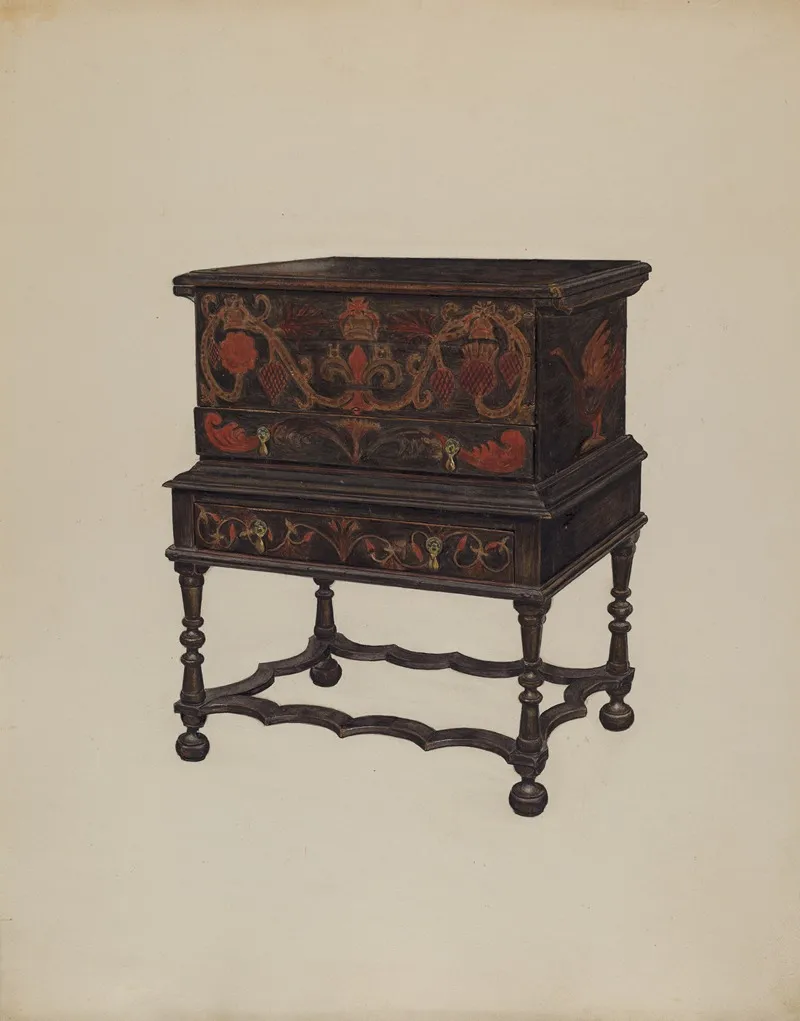 Box Desk On Frame