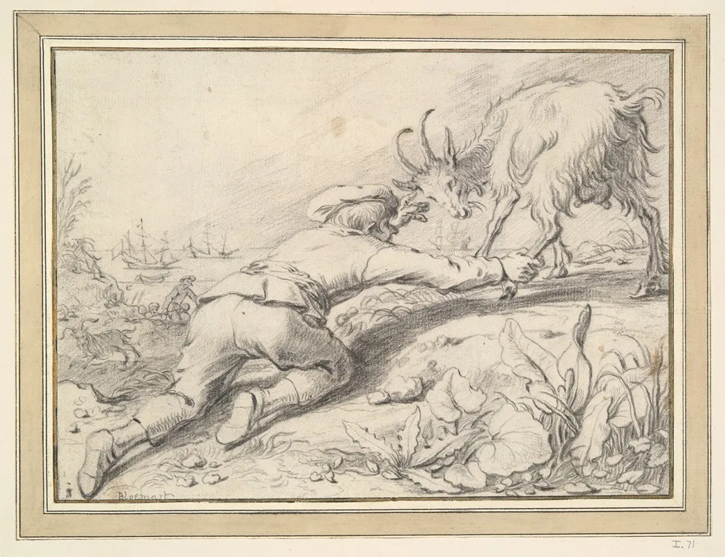 Boy Catching A Goat Wall Art by Jacob Gerritsz Cuyp - High-Resolution Digital Print