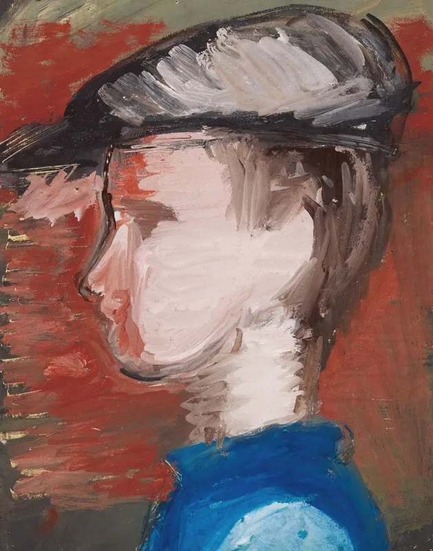 Boy In A Flat Cap Wall Art by Vera Mikhailovna Ermolaeva - High-Resolution Digital Print
