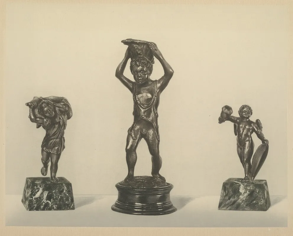 Boy Supporting A Lamp In The Form Of A Shell Lamp Cupid Holding A Candle Socket Workshop Of Riccio