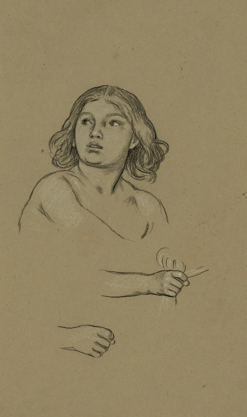 Boy With Long Hair Facing Slightly Left