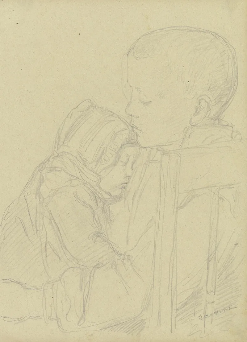 Boy With Sleeping Child