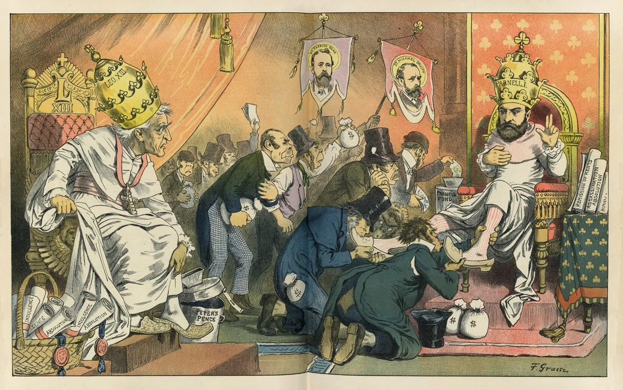 Boycotting The Pope Wall Art by Friedrich Graetz - High-Resolution Digital Print
