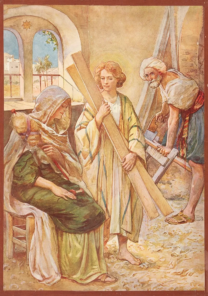 Boyhood Of Jesus Of Nazareth Wall Art by Robert Payton Reid - High-Resolution Digital Print