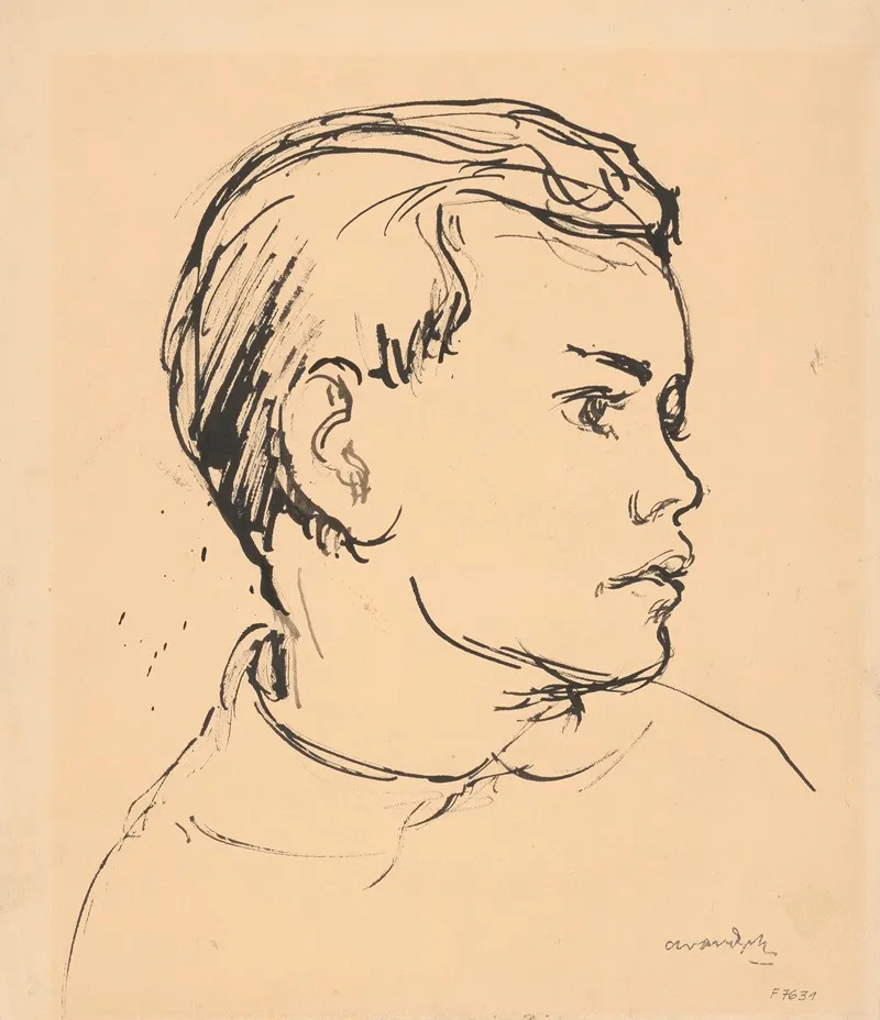 Boys Head 5 Wall Art by Albert Van Dyck - High-Resolution Digital Print