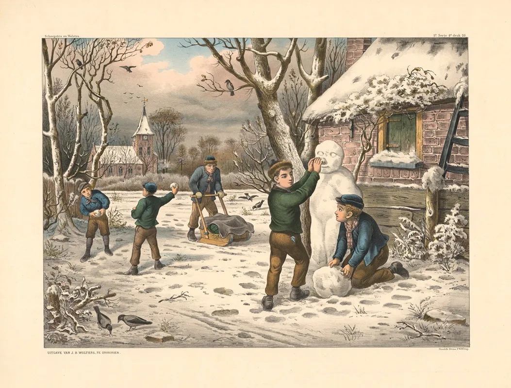 Boys Playing In The Snow