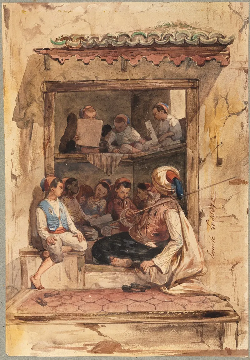 Boys School Wall Art by Emile Aubert Lessoire - High-Resolution Digital Print