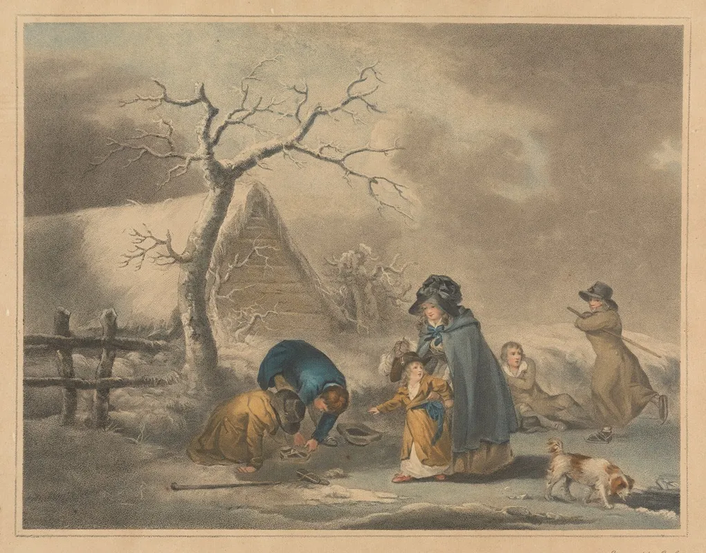 Boys Skating Wall Art by George Morland - High-Resolution Digital Print