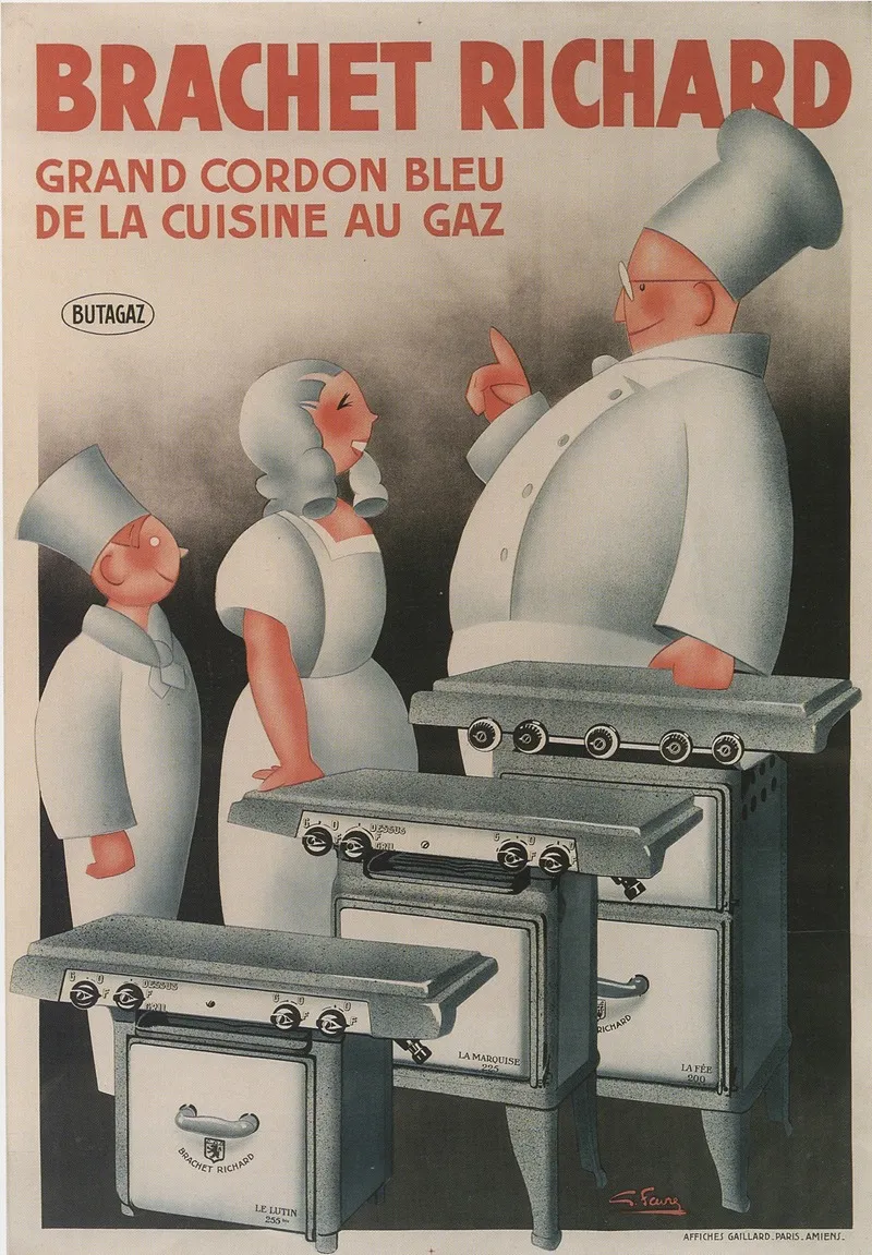 Brachet Richard Grand Cordon Bleu De La Cuisine Au Gaz Wall Art by Georges Favre - High-Resolution Digital Print