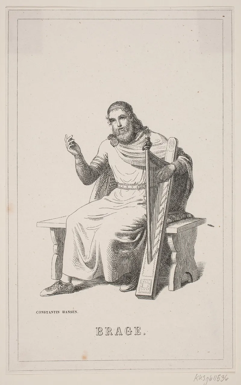 Brage Illustration Til Fabricius Danmarks Historie 1 Wall Art by Hans Christian Henneberg - High-Resolution Digital Print