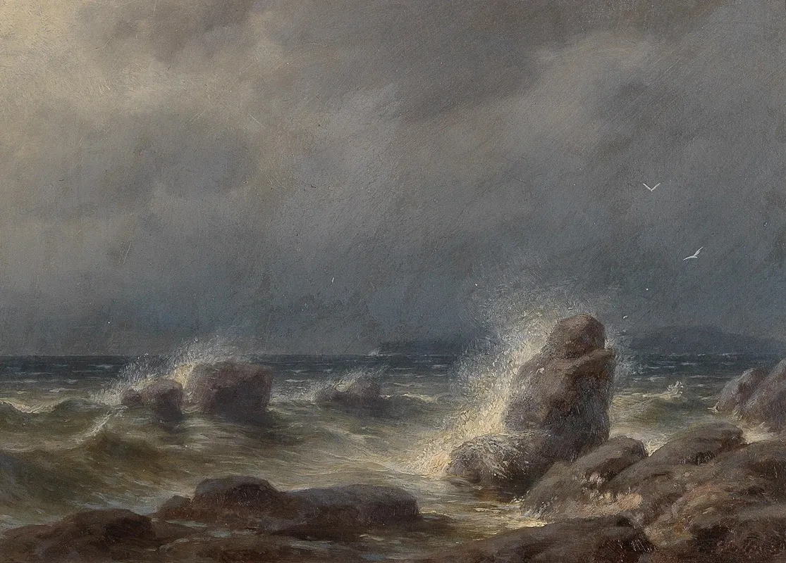 Brandung Vor Der Kuste Der Insel Melada