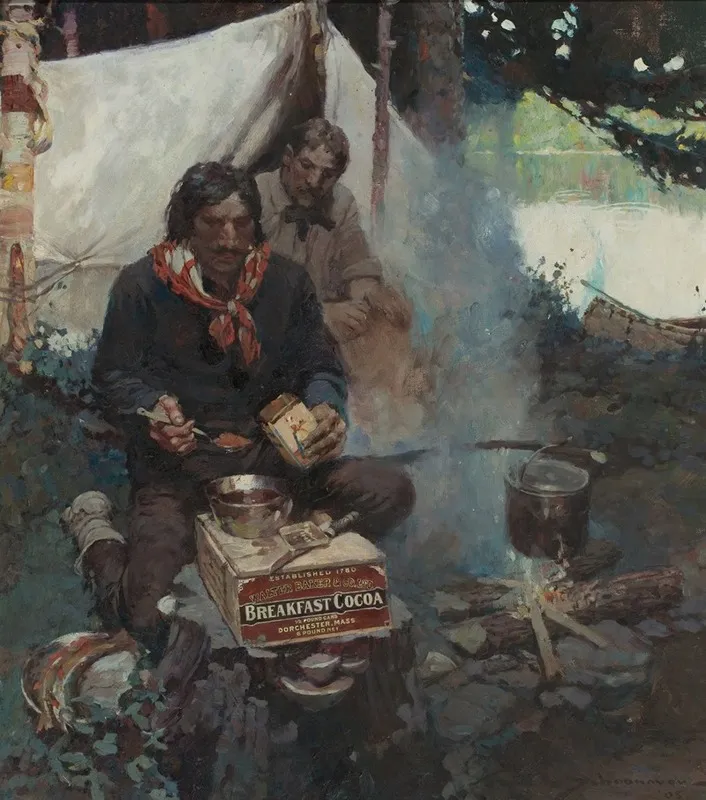 Breakfast Coca Walter Backer Co Wall Art by Frank Earle Schoonover - High-Resolution Digital Print