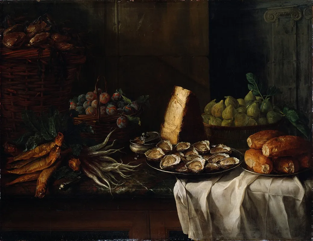 Breakfast Piece With Oysters Wall Art by Alexandre François Desportes - High-Resolution Digital Print