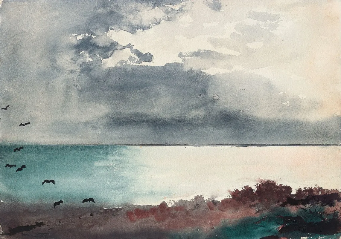Breaking Storm Coast Of Maine Wall Art by Winslow Homer - High-Resolution Digital Print