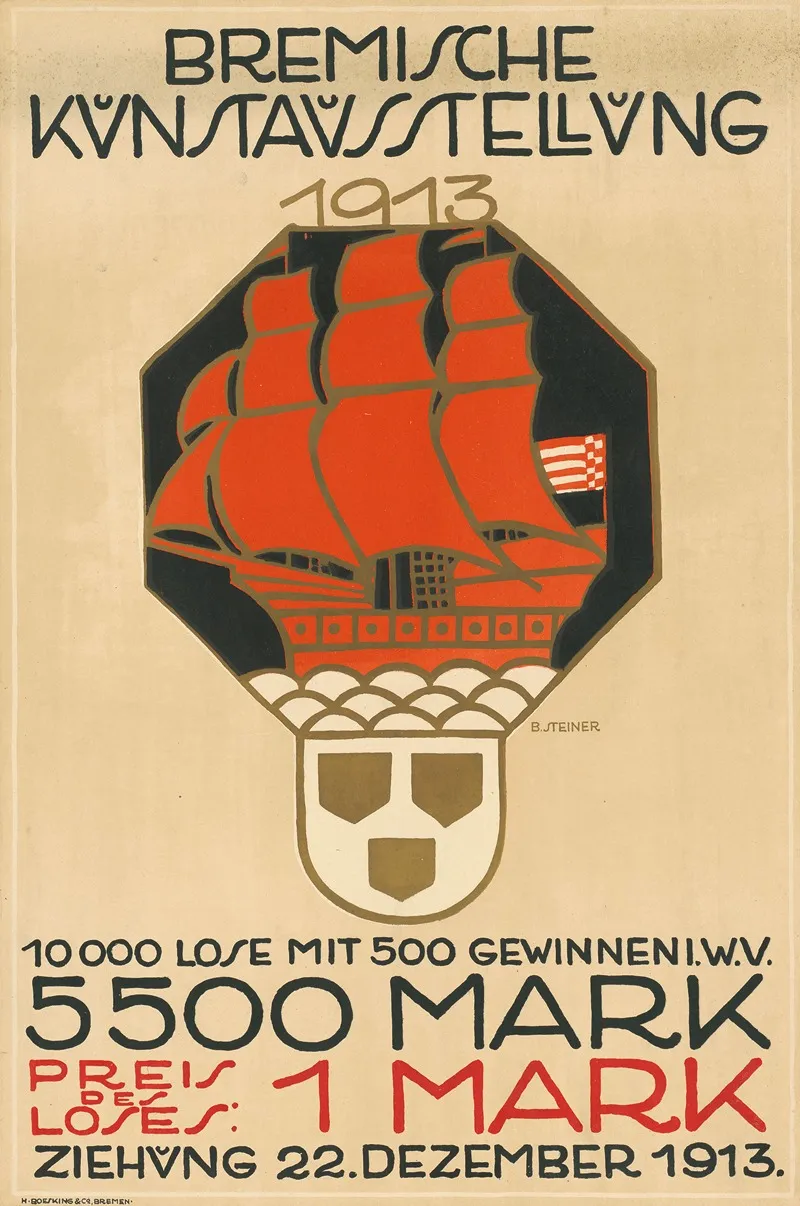 Bremische Kunstausstellung 1913 Wall Art by Bernd Steiner - High-Resolution Digital Print