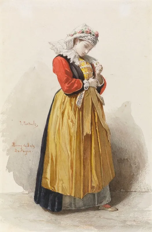 Breton Bride Wall Art by Jean François Portaels - High-Resolution Digital Print