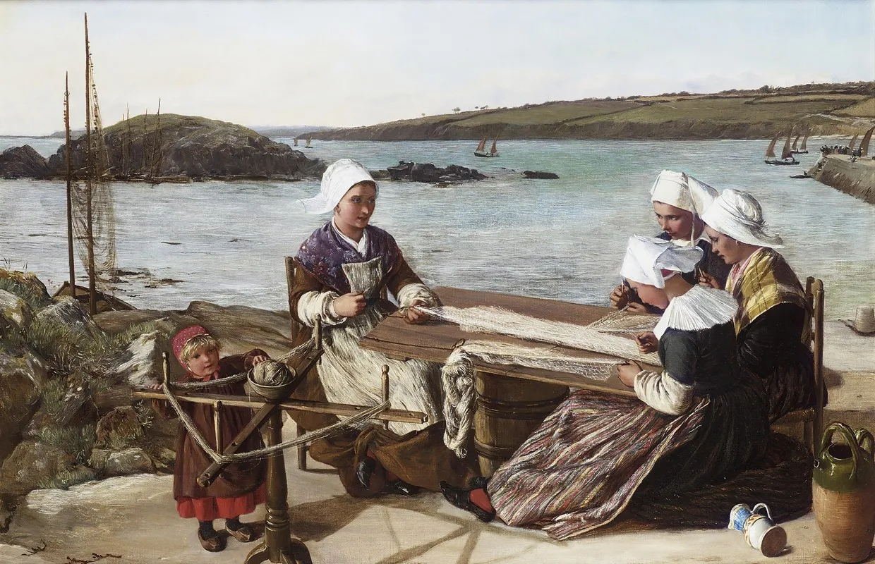 Breton Fishermens Wives Wall Art by James Clarke Hook - High-Resolution Digital Print