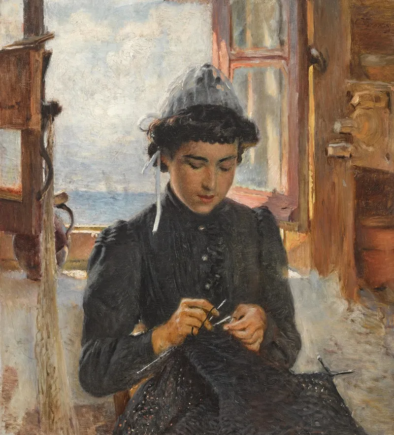 Breton Girl 2 Wall Art by Konstantin Egorovich Makovsky - High-Resolution Digital Print