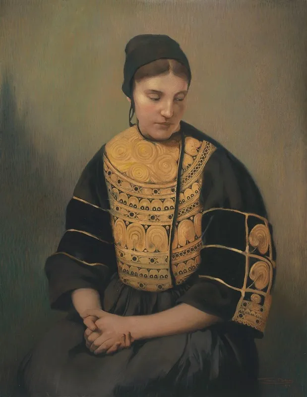 Breton Of Pont L Abbe Wall Art by Firmin Baes - High-Resolution Digital Print
