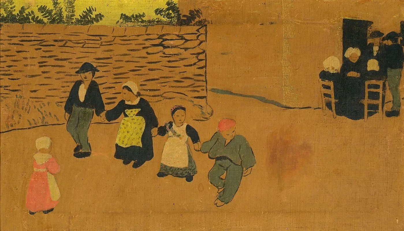 Breton Panel With Children