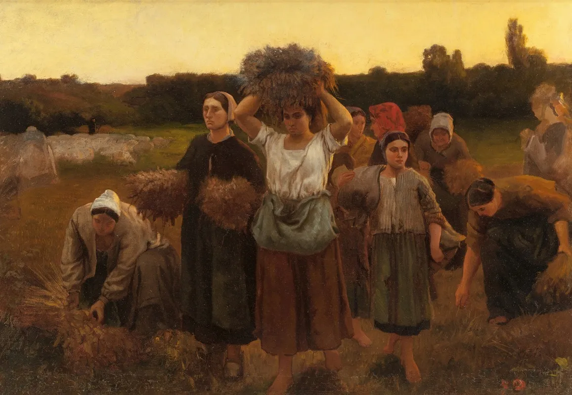Breton Women At Close Of Day