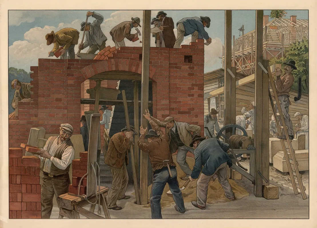 Bricklayer Wall Art by Felix Elssner - High-Resolution Digital Print