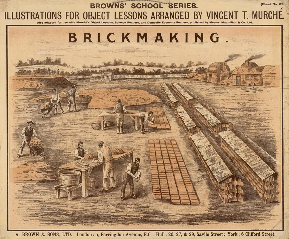 Brickmaking Wall Art by Vincent T. Murché - High-Resolution Digital Print