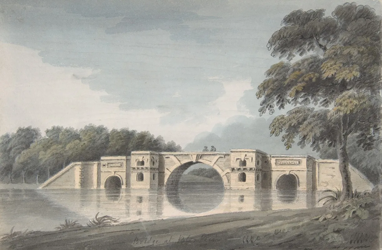 Bridge At Blenheim Palace Wall Art by Hubert Cornish - High-Resolution Digital Print
