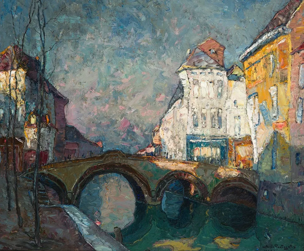 Bridge In Malines Wall Art by Mieczysław Rakowski - High-Resolution Digital Print