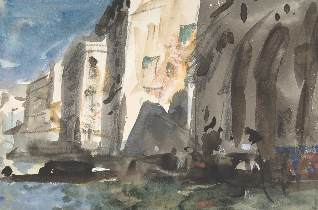 Bridge On The Grand Canal Venice Wall Art by Hercules Brabazon Brabazon - High-Resolution Digital Print