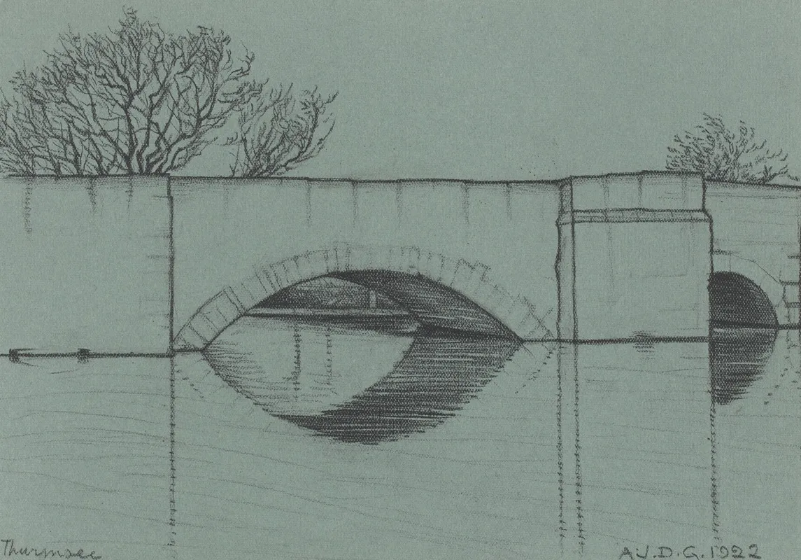 Bridge Probably At Lake Thun Wall Art by Julie de Graag - High-Resolution Digital Print