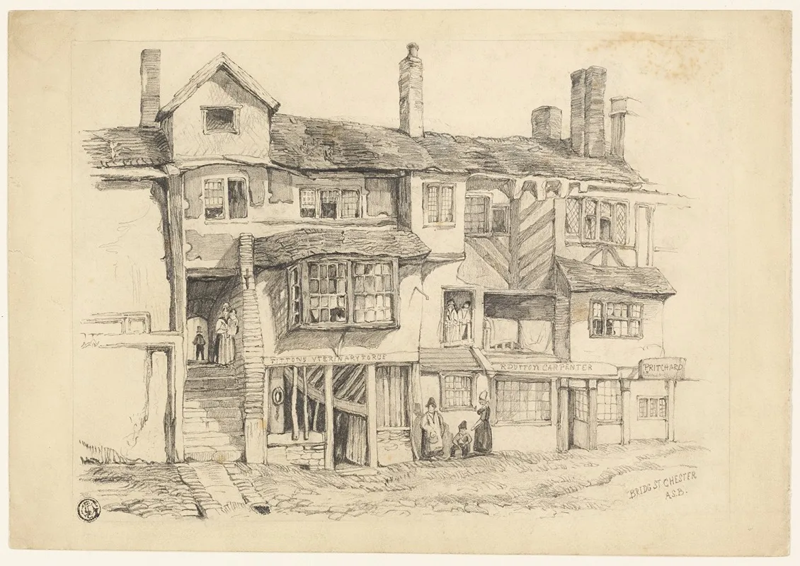 Bridge St Chester Wall Art by Alexander Stuart Boyd - High-Resolution Digital Print