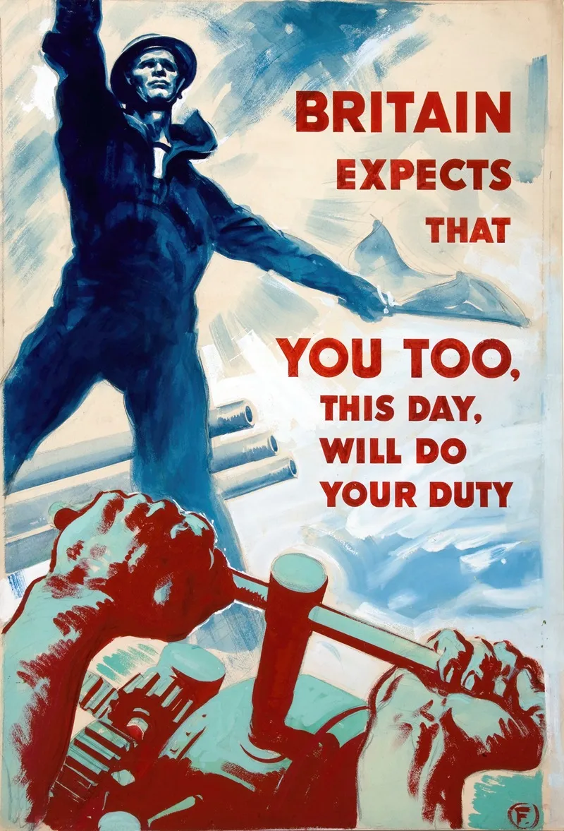 Britain Expects That You Too This Day Will Do Your Duty Wall Art by Harold Forster - High-Resolution Digital Print