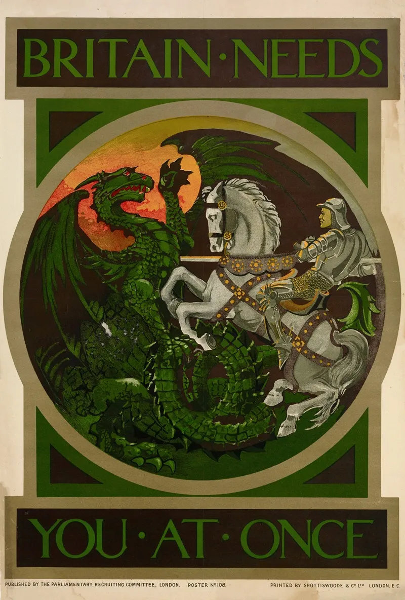 Britain Needs You At Once 2 Wall Art by Spottiswoode &amp; Co. - High-Resolution Digital Print