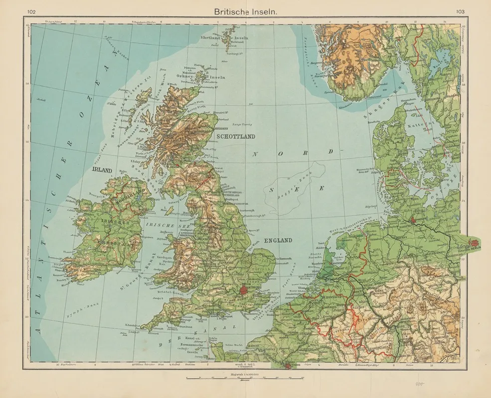 Britische‎ ‎inseln 2 Wall Art by Carl Diercke - High-Resolution Digital Print