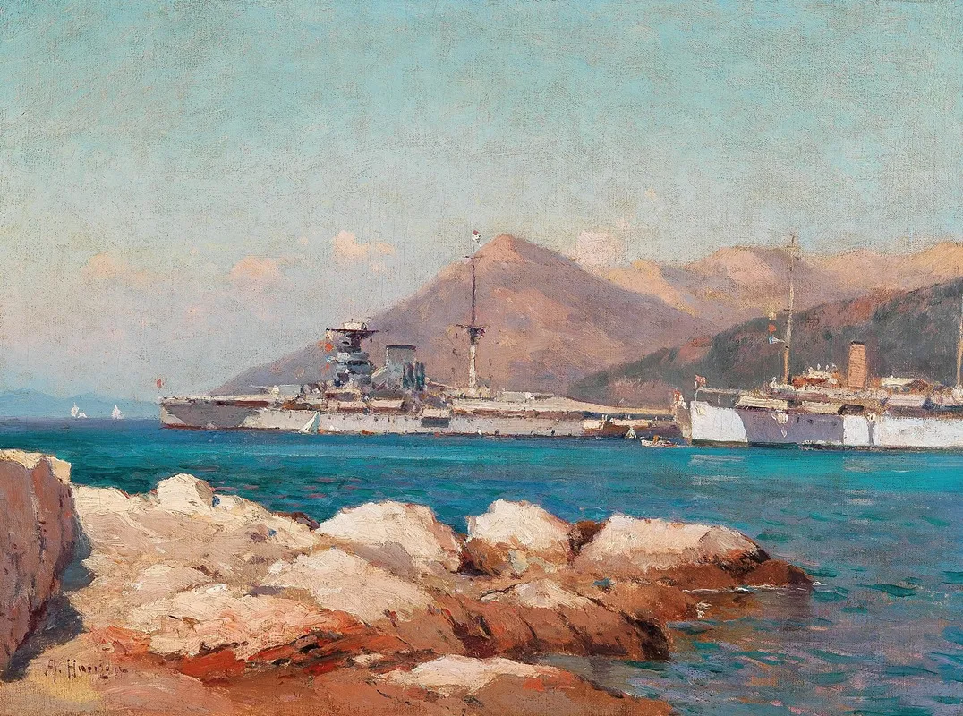 British Battleships Wall Art by Alexei Vasilievich Hanzen - High-Resolution Digital Print
