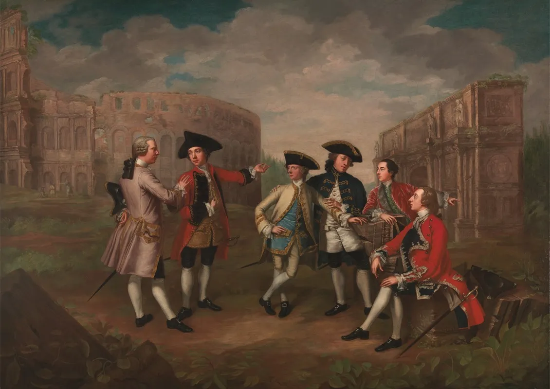 British Gentlemen In Rome Wall Art by Katherine Read - High-Resolution Digital Print