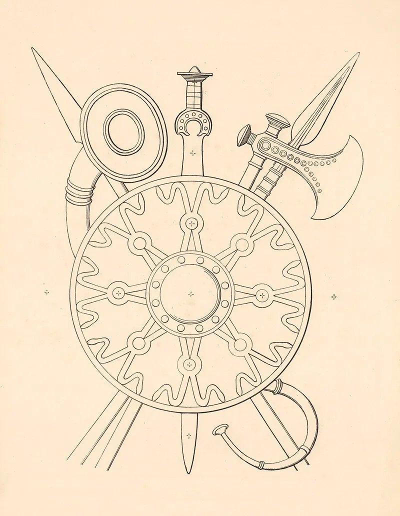 Bronze Age Weapon Wall Art by Carl Ludvig Petersen - High-Resolution Digital Print