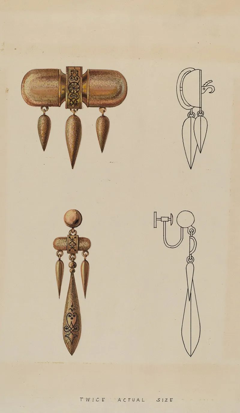Brooch And Earrings 4