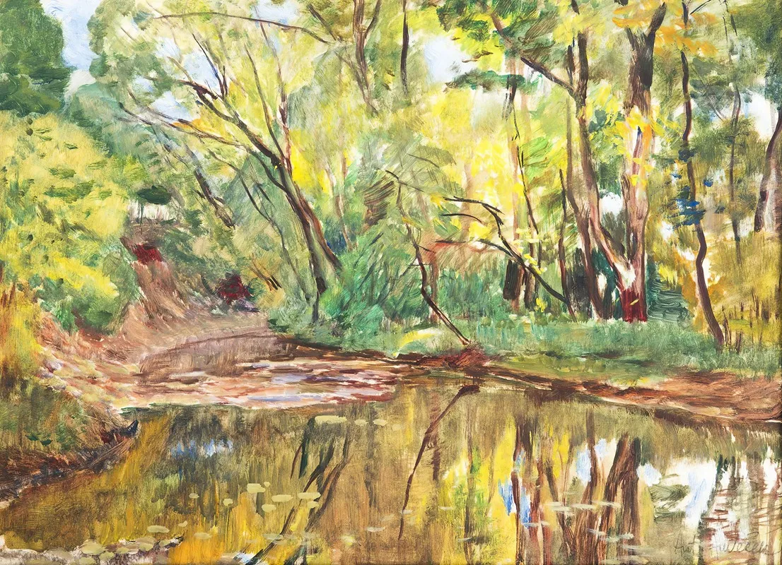 Brook In The Forest Ii Wall Art by Antonín Hudeček - High-Resolution Digital Print