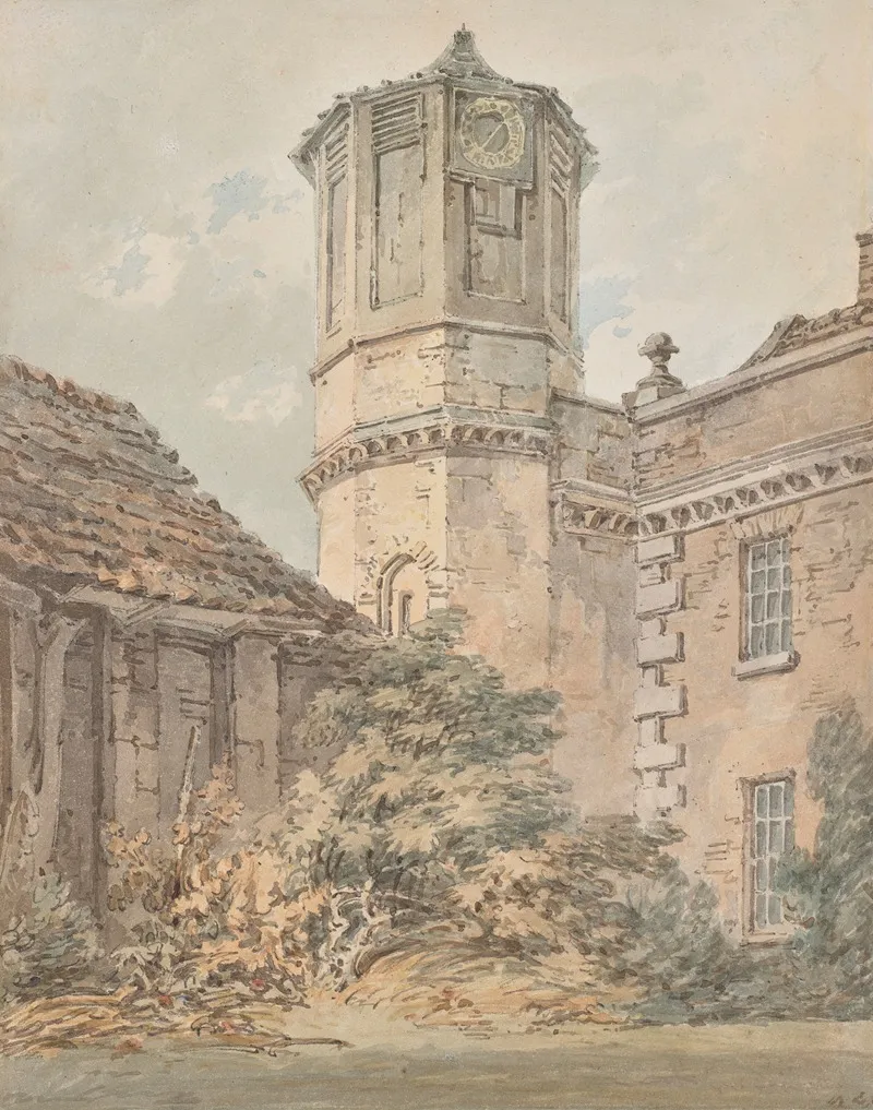 Brooke House Hackney London Dr Monros Private Asylum Wall Art by Joseph Mallord William Turner - High-Resolution Digital Print