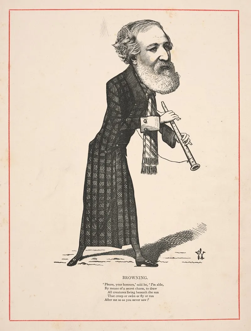 Browning Robert Browning Wall Art by Frederick Waddy - High-Resolution Digital Print