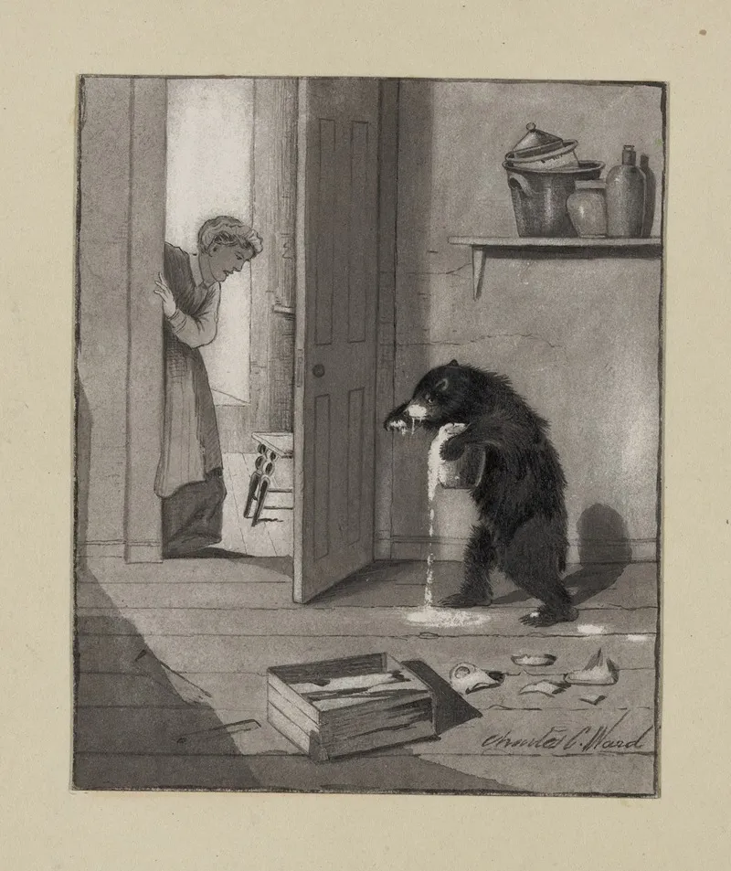 Bruin In The Pantry Wall Art by Charles Caleb Ward - High-Resolution Digital Print