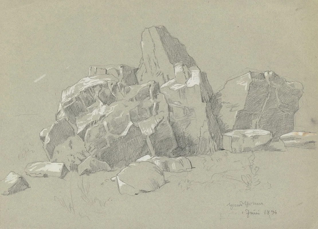 Brunhildisfelsen Wall Art by Hans Thoma - High-Resolution Digital Print