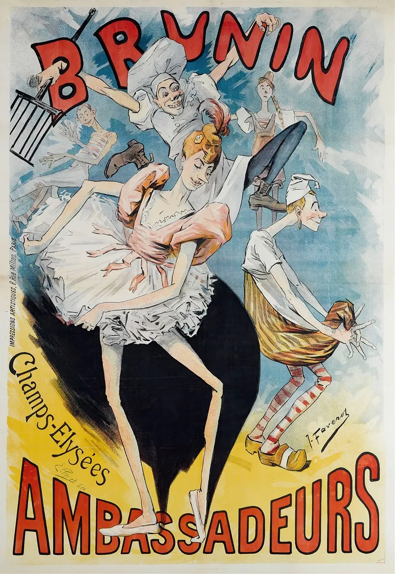 Brunin Champs Elysees Ambassadors Wall Art by Joseph Benjamin Baptiste Faverot - High-Resolution Digital Print