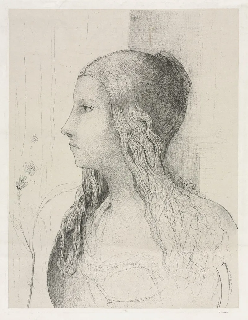 Brunnhilde In Twilight Of The Gods Wall Art by Odilon Redon - High-Resolution Digital Print