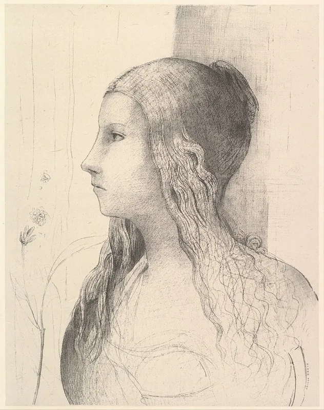 Brunnhilde The Twilight Of The Gods Wall Art by Odilon Redon - Canvas Print