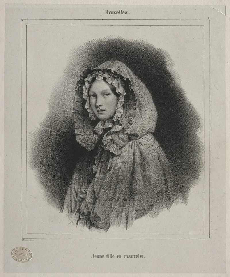 Brussels Young Girl In A Cape Wall Art by Jean-Baptiste Madou - High-Resolution Digital Print