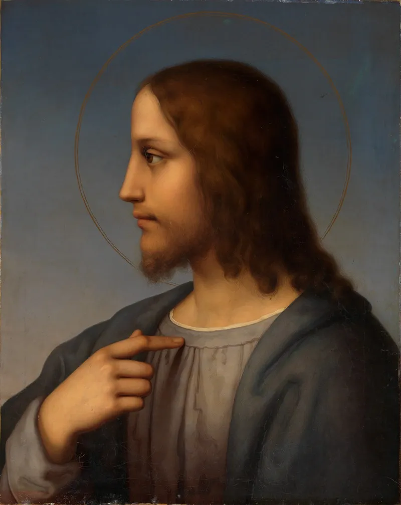 Brustbild Christi Im Profil Wall Art by Marie Ellenrieder - High-Resolution Digital Print